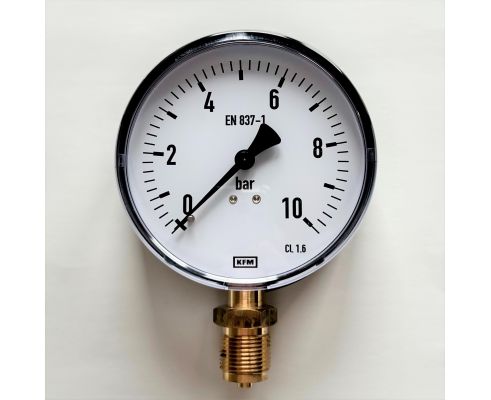 MANOMETR (0-10) bar kl. 1.6 G1/2 B ze świadectwem wzorcowania