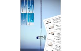 Biureta zwykła 25 ml z paskiem Schellbacha ze świadectwem wzorcowania PCA