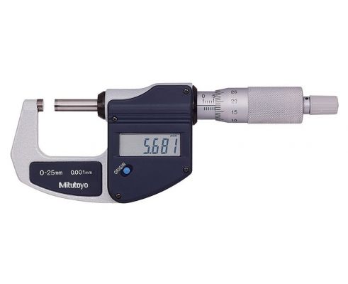 MIKROMETR ELEKTRONICZNY MITUTOYO (0-25) mm ze świadectwem wzorcowania PCA, Digimatic