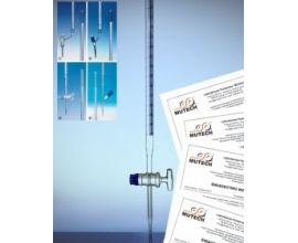 Biureta zwykła 100 ml z paskiem Schellbacha ze świadectwem wzorcowania